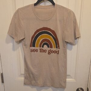 See The Good Rainbow Beige Tshirt